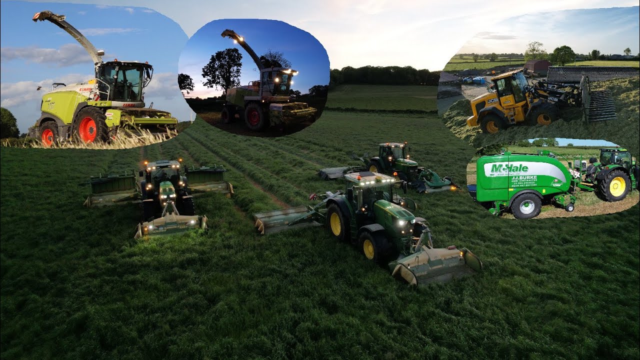 Silage 2022 ~ JJ Burke Agri Services ~ 3 TRIPLE MOWERS , CLAAS JAGUAR 970 & 870 !!