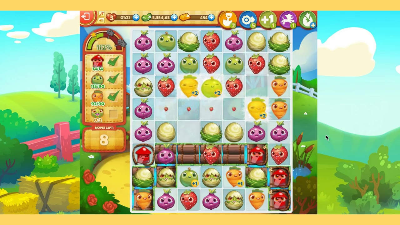 Farm Heroes Saga Level 1617 3 Stars NO companion