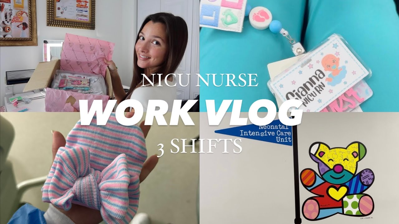 NICU NURSE VLOG: work three 12 hour night shifts with me in Miami🌙🎀🍼🫧