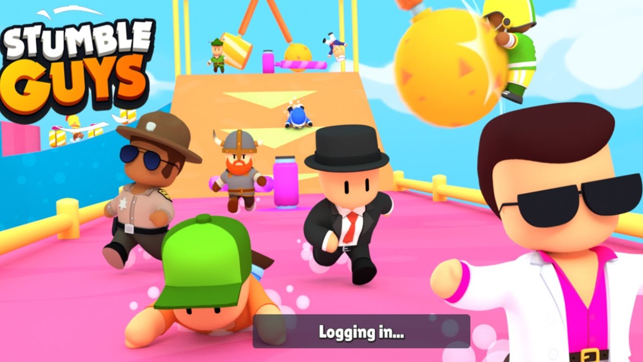 Playing as a Pro in stumble guys.