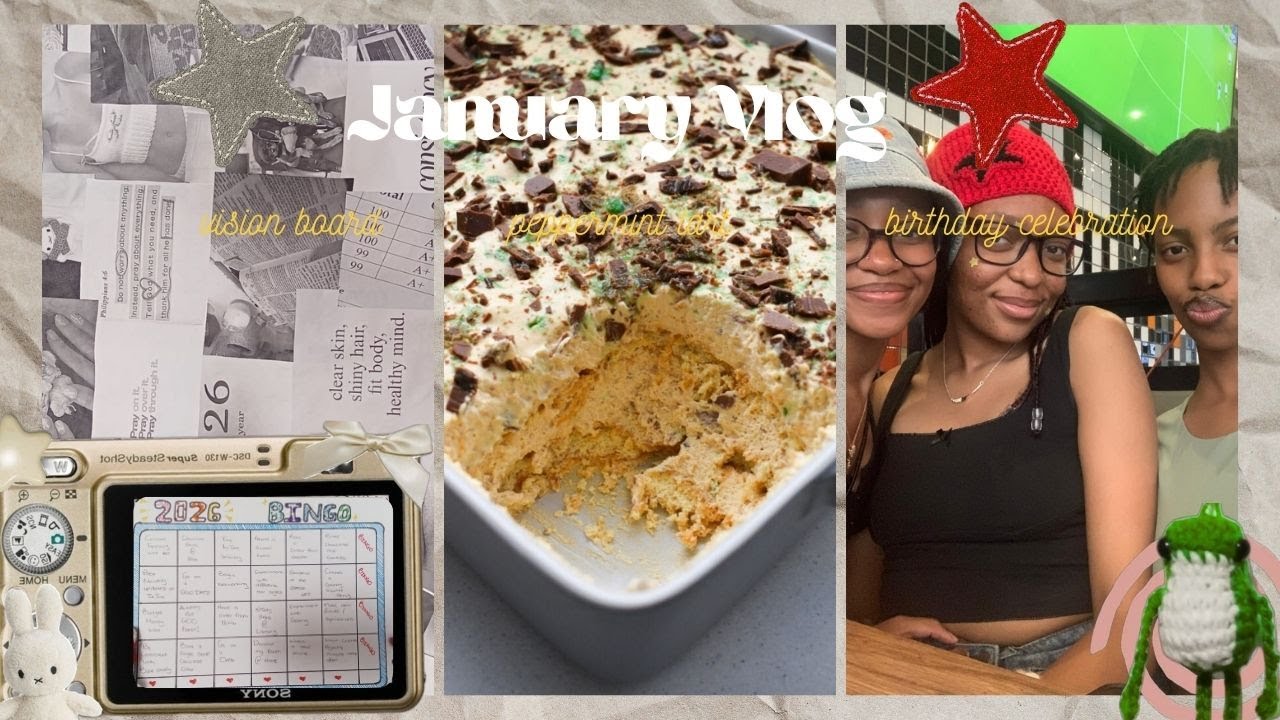 Birthday vlog 🍰|Vision board ˚˖𓍢ִ໋🦢˚| Crochet | Peppermint tart☁︎