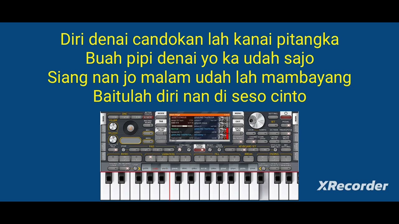 Karaoke KASIAH DI RUANG MATO nada cewe||cipt.Asben