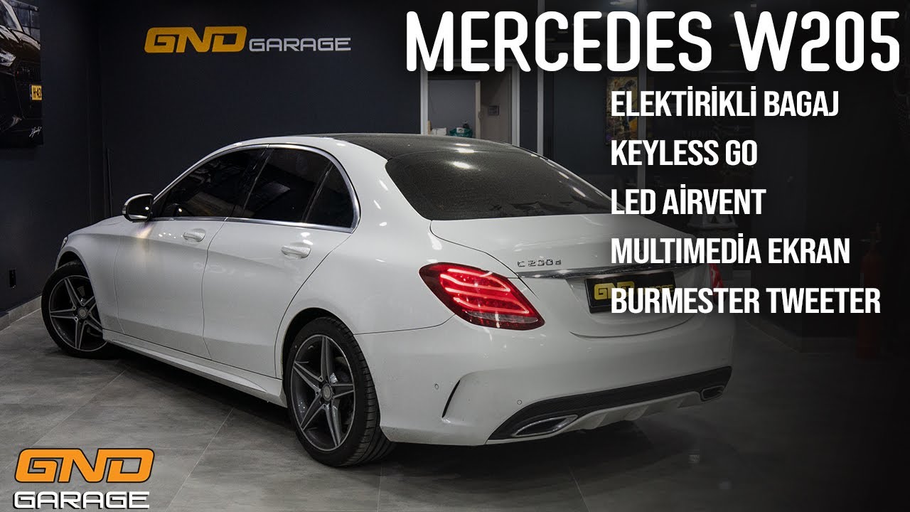 MERCEDES W205  ELEKTİRİKLİ BAGAJ / KEYLESS GO / LED AİRVENT /MULTIMEDAİ EKRAN
