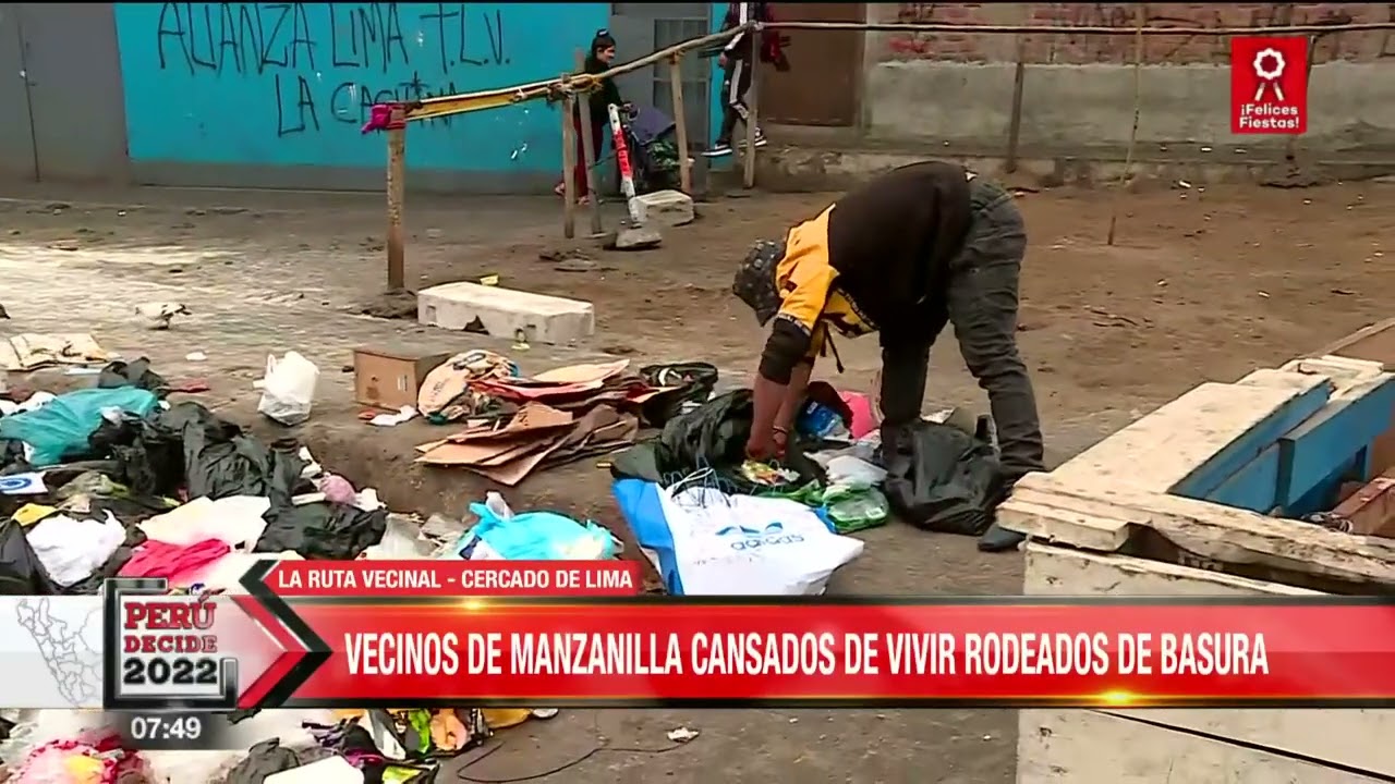 Vecinos de Manzanilla cansados de vivir rodeados de basura en el Cercado de Lima