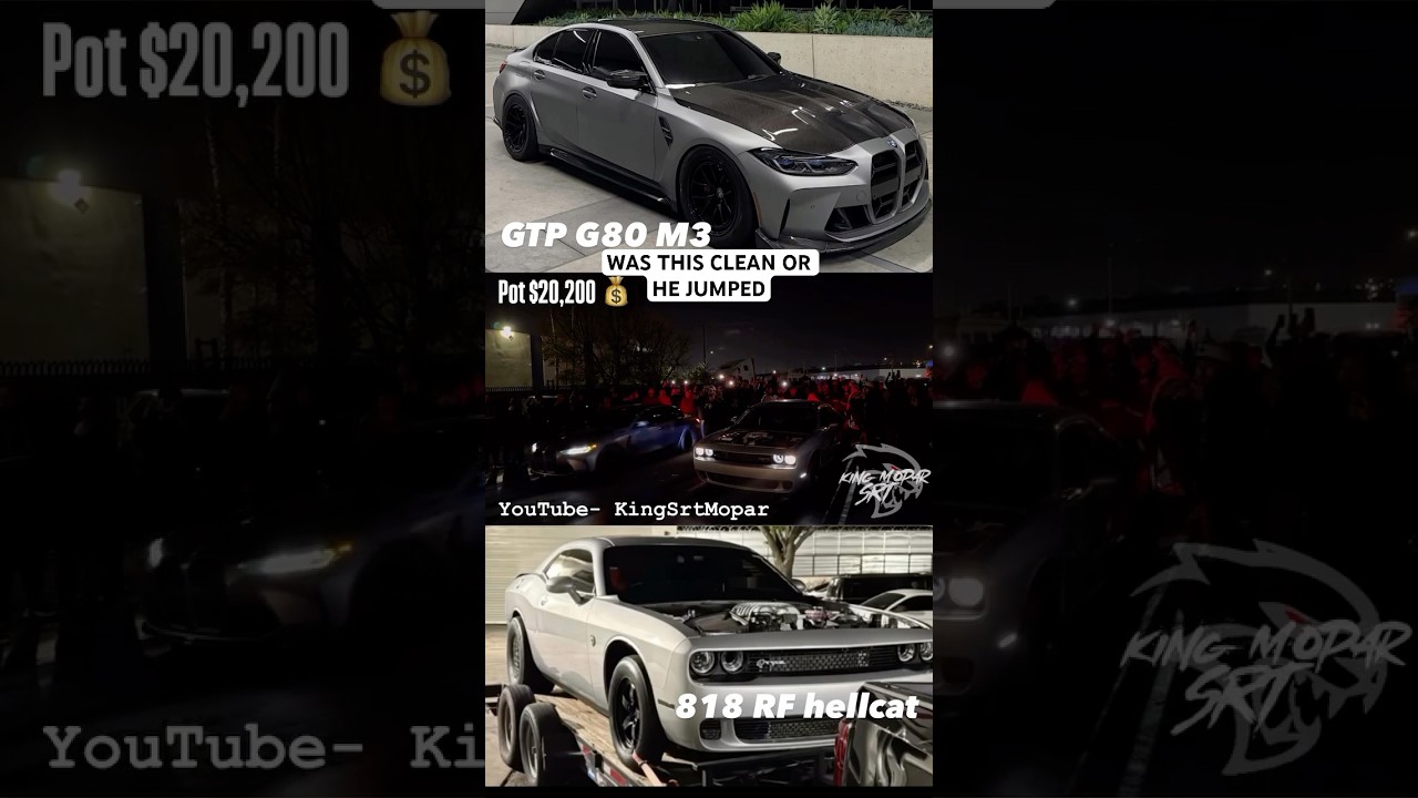 HE JUMPED AND LOST $20,000😭 #automobile #cars #car #bmw #hellcat