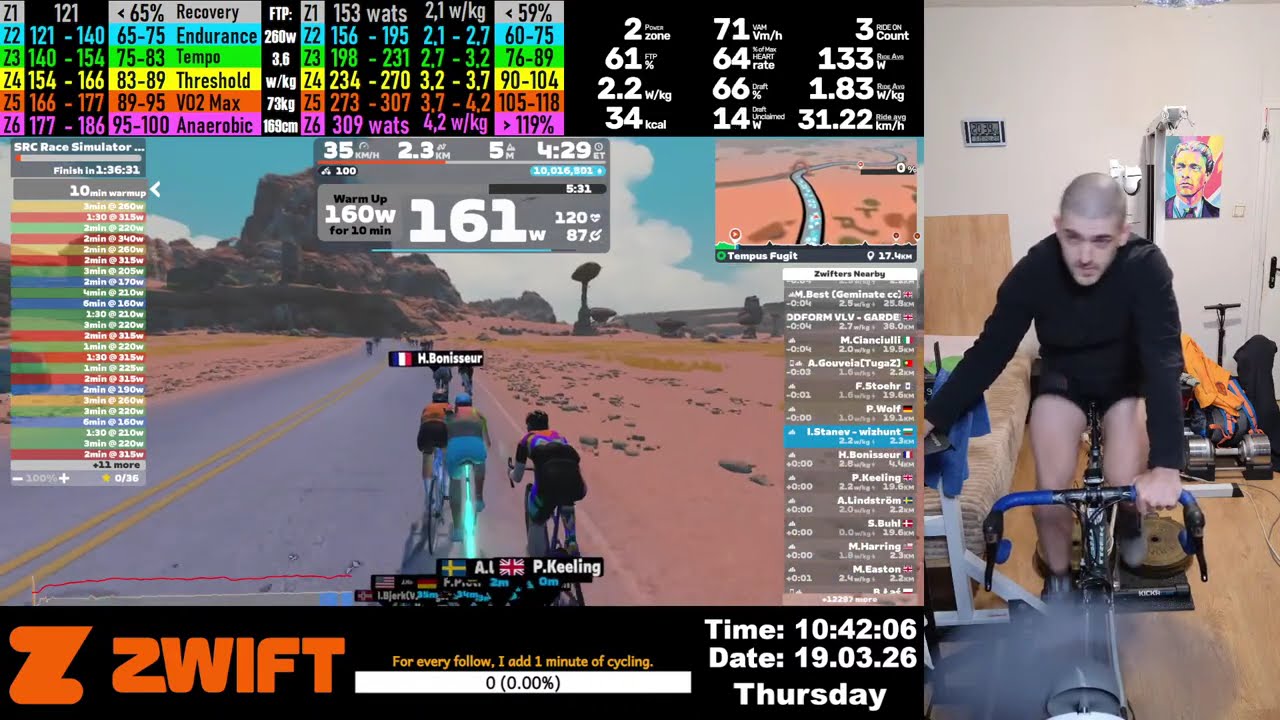 SRC Race Simulator Cycling ASMR №1304 19.03.2026