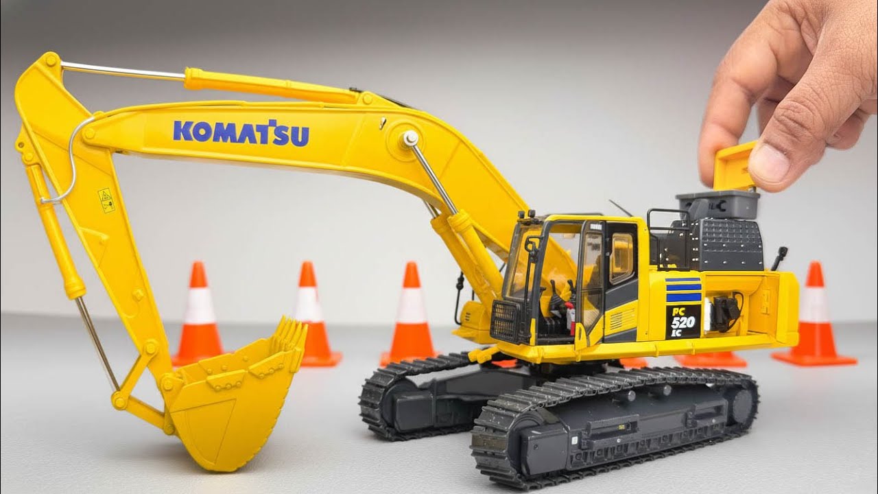 KOMATSU Diecast Engineering Vehicle Model Unboxing.