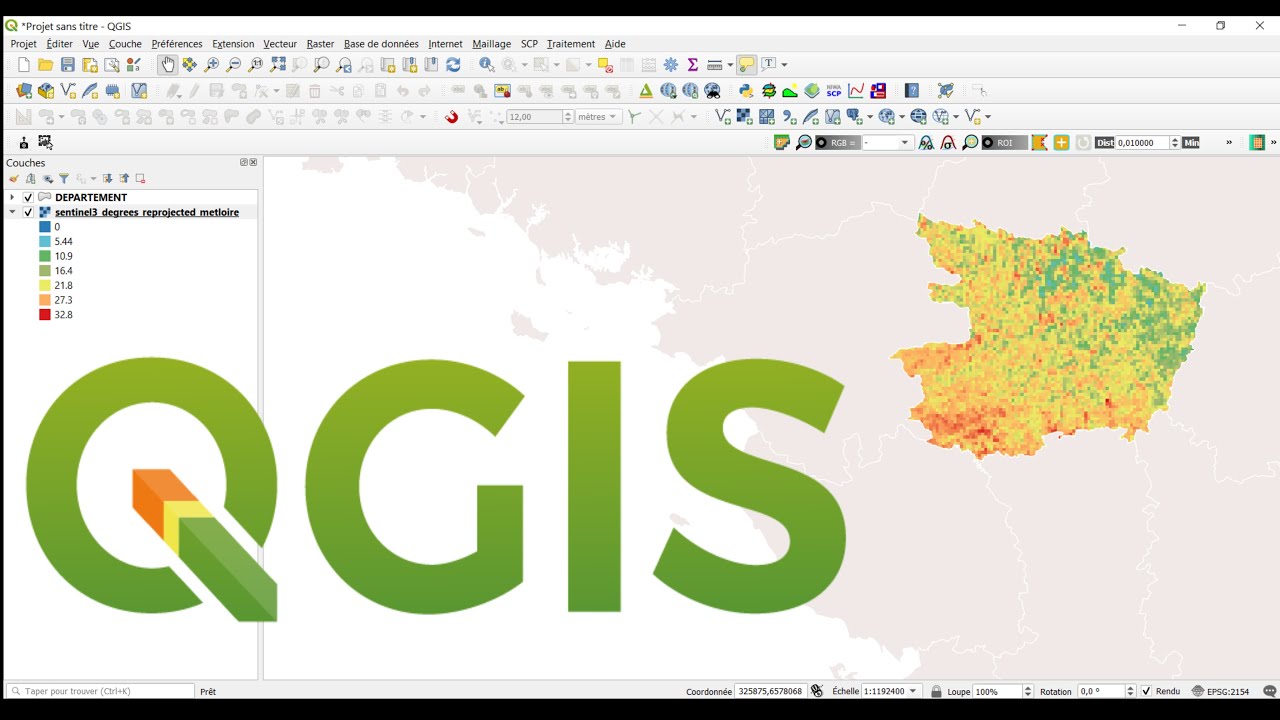 QGIS données raster températures et précipitations vers vecteur