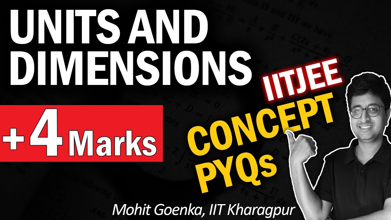 Units and Dimensions | Concept & PYQs in 17 min | +4 Marks | JEE Physics by Mohit Sir (IITKGP)