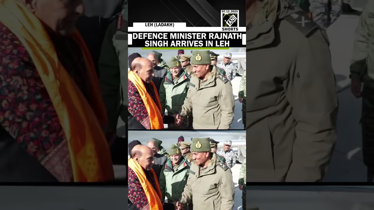 Defence Minister Rajnath Singh arrives in Leh to unveil 125BRO Infra Projects in high-altitude areas