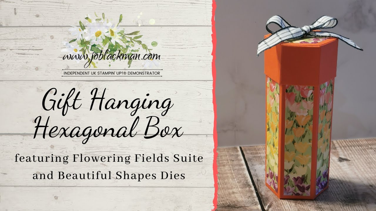 Gift Hanging Hexagonal Box by Jo Blackman Papercraft