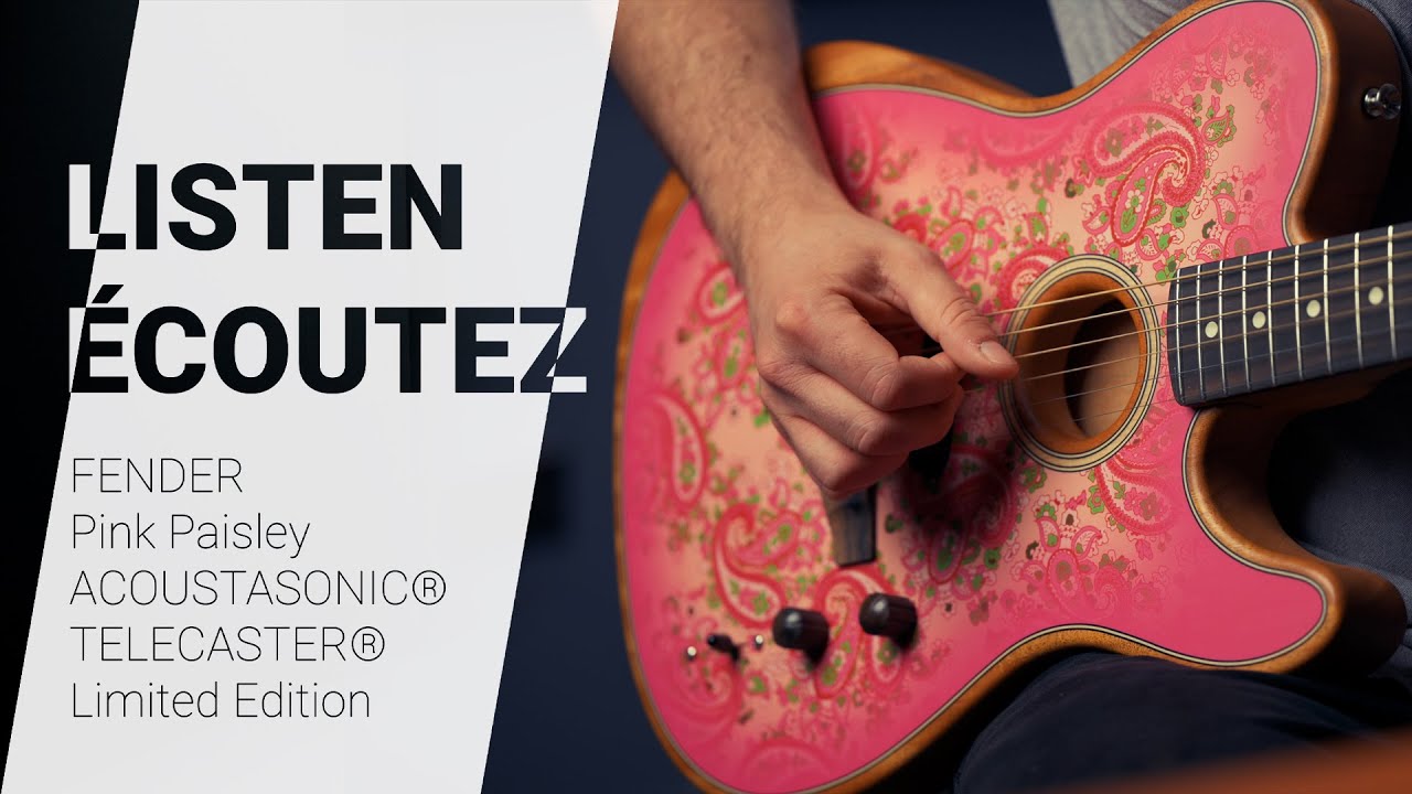 FENDER - Pink Paisley ACOUSTASONIC Telecaster - LIMITED EDITION