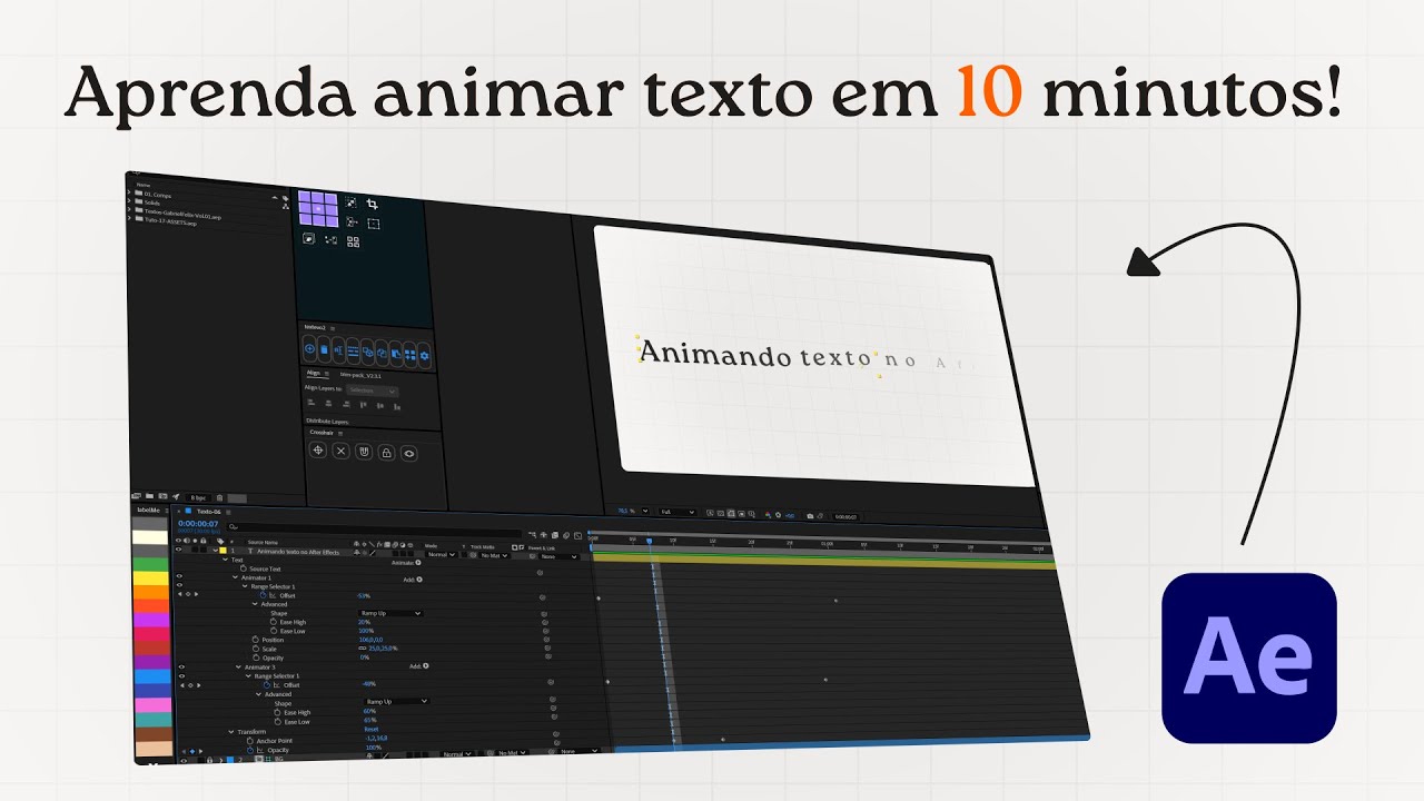 Como animar texto no After Effects | Tutorial