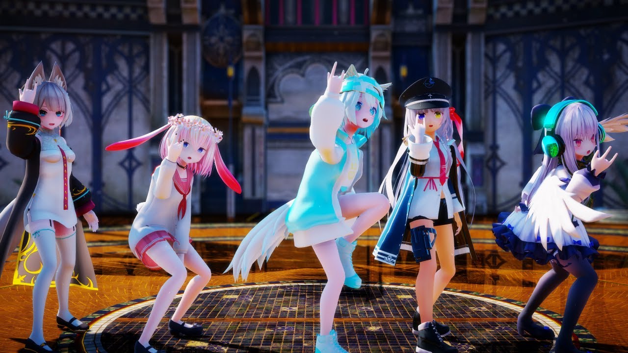 【MMD】「Ikkitousen (一骑当千)」 - 梅とら 【Mishe, Uketsuke Jo, Fuzzy, Snow Elf, Kyoko】【4K 60fps】