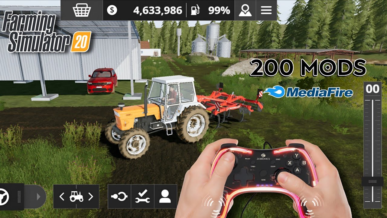 FS20 Mods - No Mans Land Map & 200+ mods - Gamepad Zebronics Max Fury 