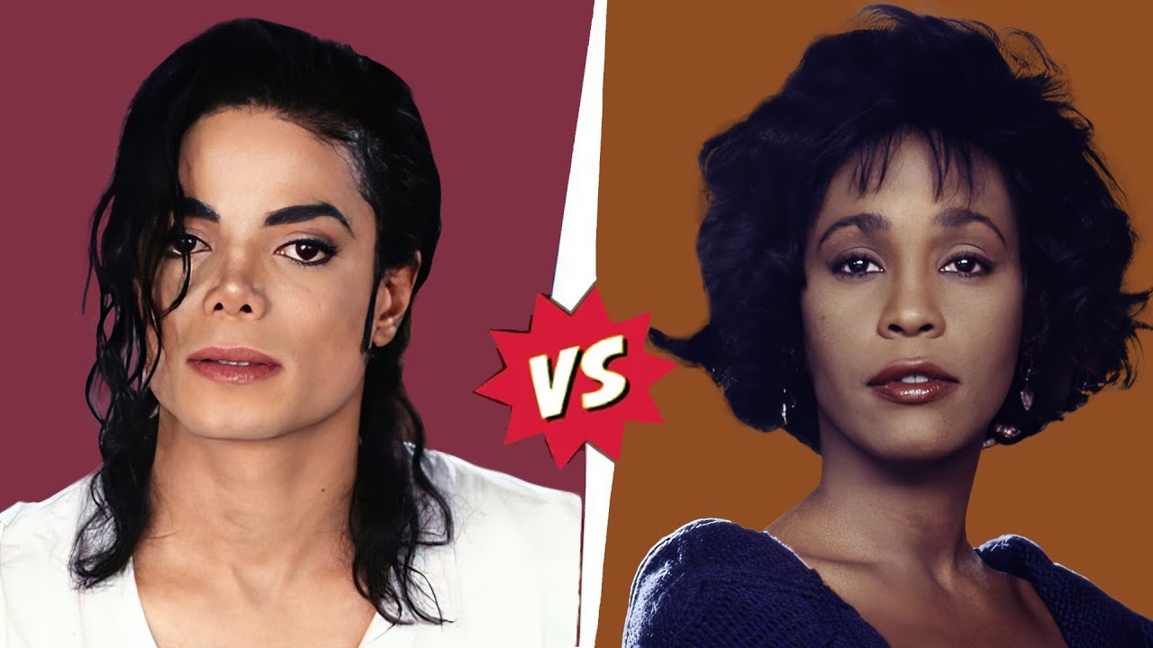 Michael Jackson vs Whitney Houston  - Through the Years  #michaeljackson #whitney  #80s #90s #fyp