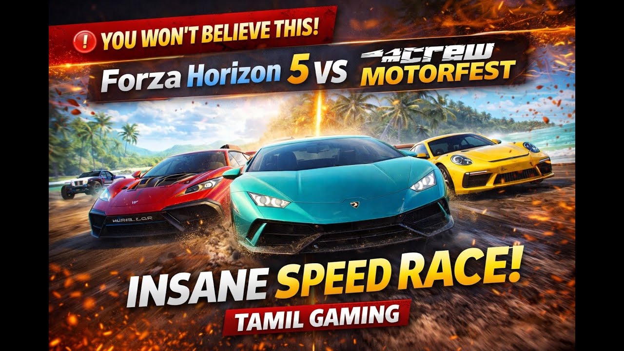 🔴 LIVE Forza Horizon 5 vs The Crew Motorfest 🚗 |Ultimate Racing Showdown|Tamil Gaming#NishTheGamer