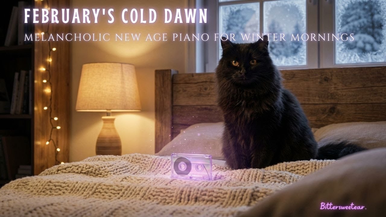 February's Cold Dawn ❄️🖤 Melancholic New Age Piano for Early February Nights 3 Hours