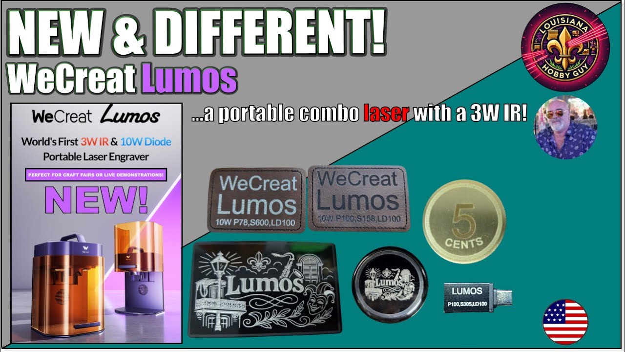 💡Introducing the NEW Lumos by WeCreat! The Worlds FIRST Portable diode / 3W IR hobby Laser Engraver!