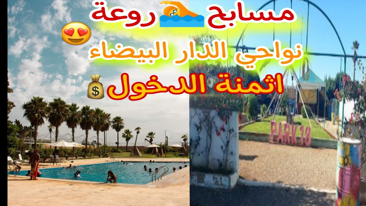 مسابح روعة🏊😍 نواحي الدار البيضاء 🏞️ PARK18 اجي نشوفو اثمنة💸وجمال المنظر 🚨 #picsine