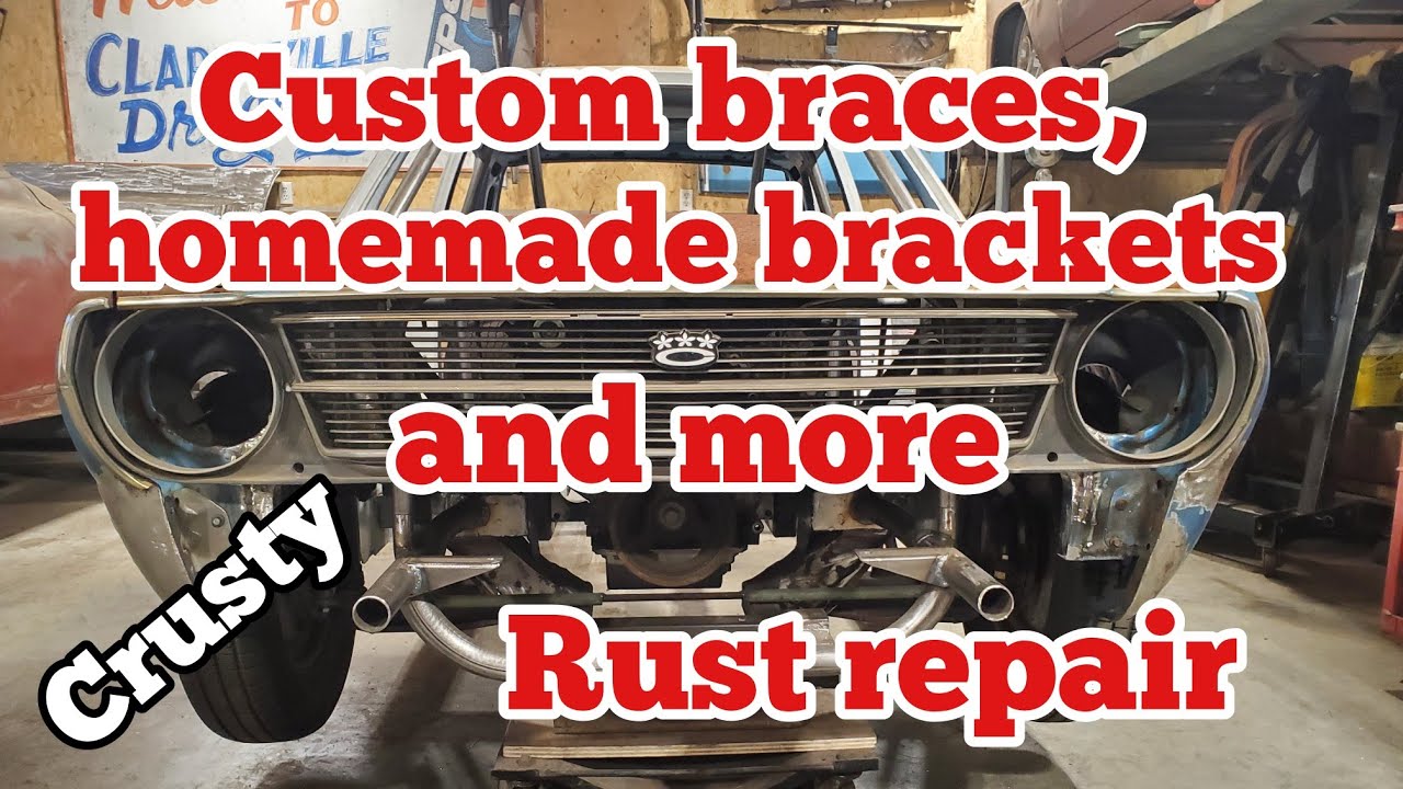 Custom braces, homemade brackets and more rust repair on Crusty