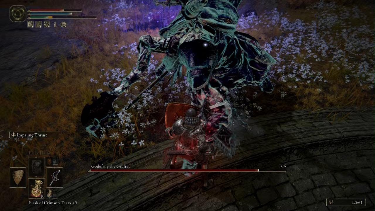 Elden Ring: Defeating Godefroy the Grafted (Altus Evergaol) (Earned Godfrey Icon)