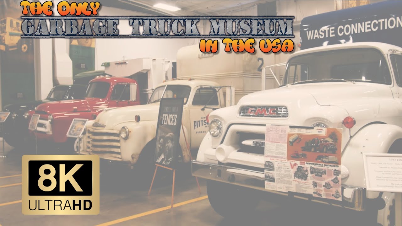 A Full Walking Tour of the Only Garbage Truck Museum in the USA!  Garbage Trucks in Stunning 8K!