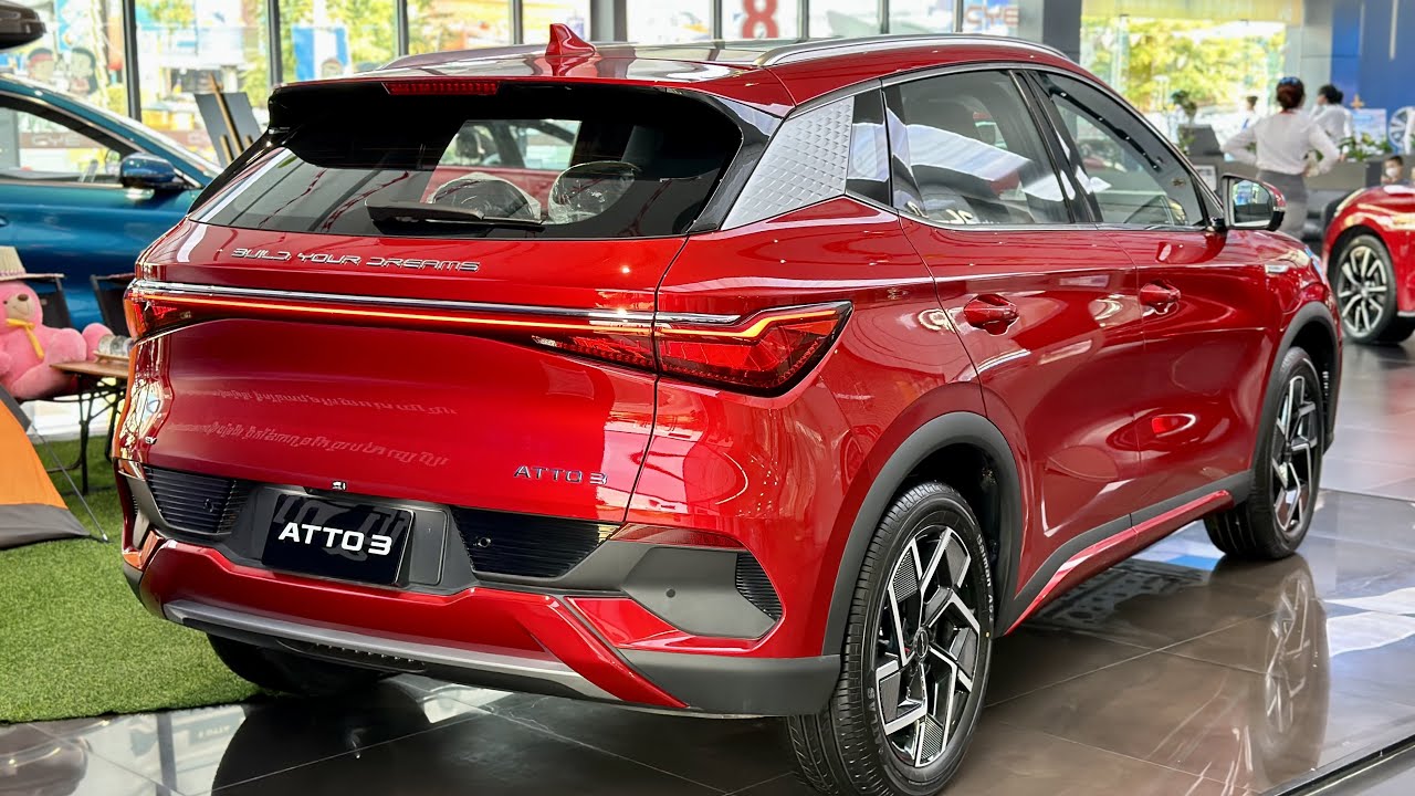 2022 BYD ATTO 3 Red Color - Electric SUV Range 480km | Walkaround Exterior & Interior