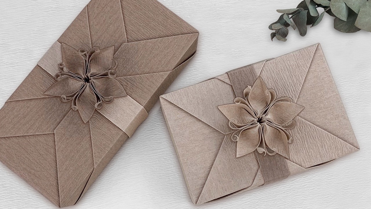 Gift Wrapping｜禮物包裝創意 + 摺紙花教學（Step By Step）