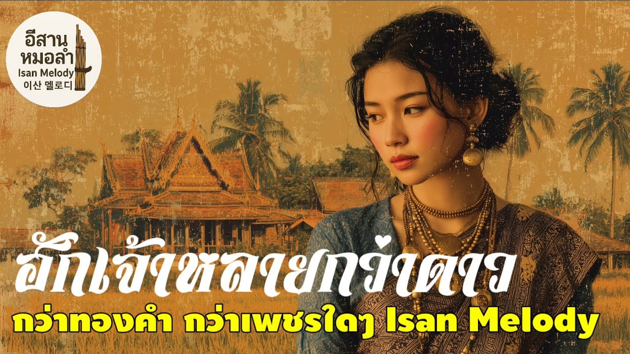ฮักเจ้าหลายกว่าดาว กว่าทองคำ|เพลงลูกทุ่งอีสานหวานๆ ผู้หญิงร้อง น่ารักสดใส |Isan Melody #LukThungIsan