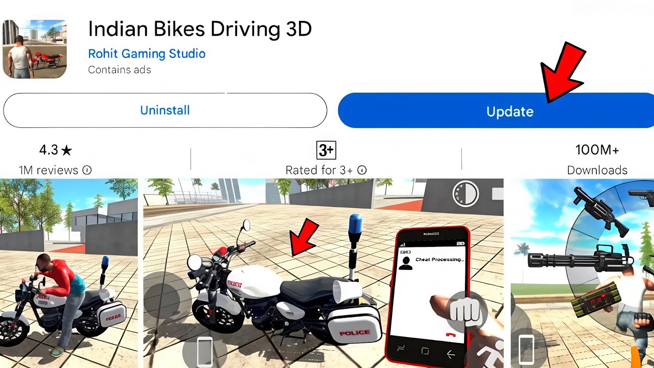 Finally New Update of Indian Bike Driving 3D 🤯🔥| All Cheat Codes of IBD3D New Update | HIG