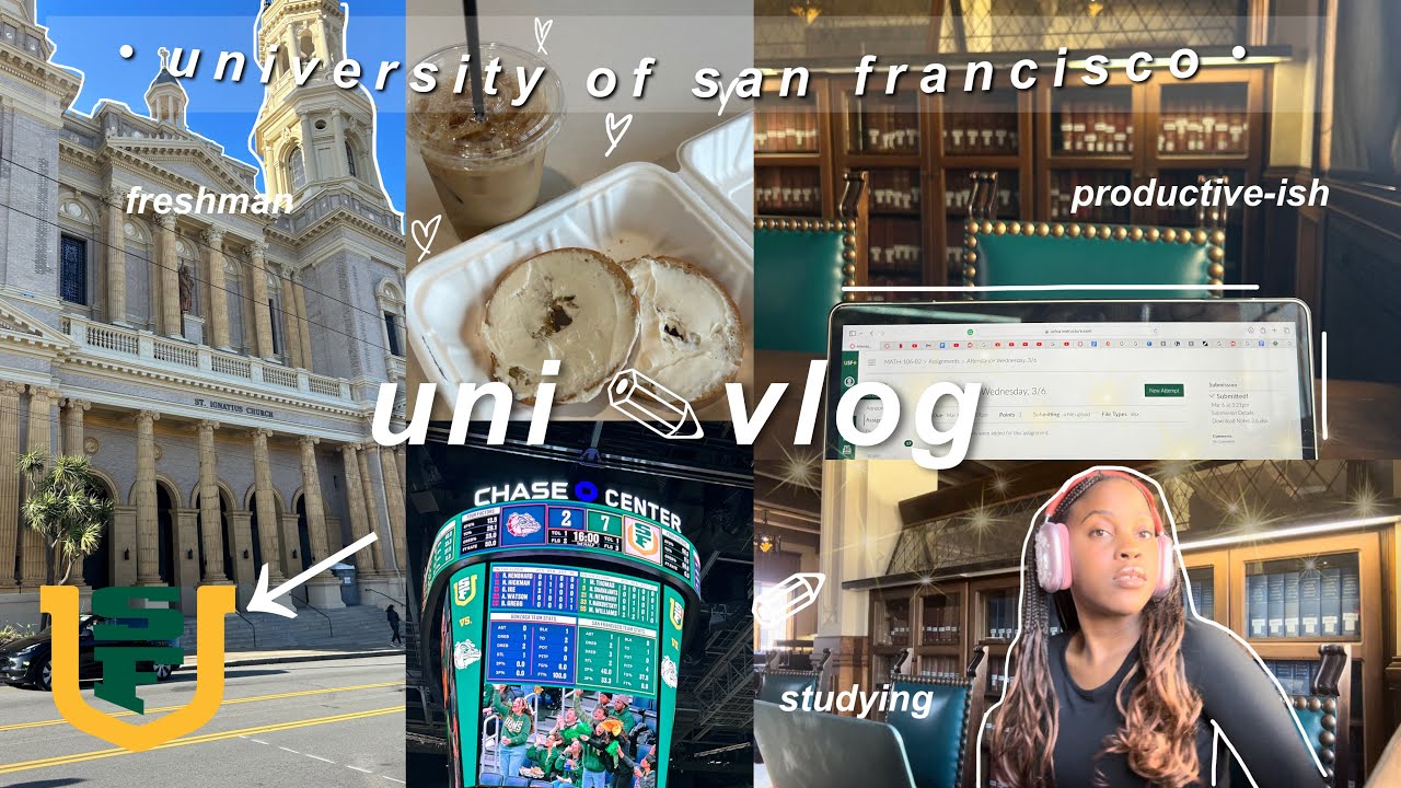UNI VLOG📚: university of san francisco | week in the life♡basketball game, japantown, studying