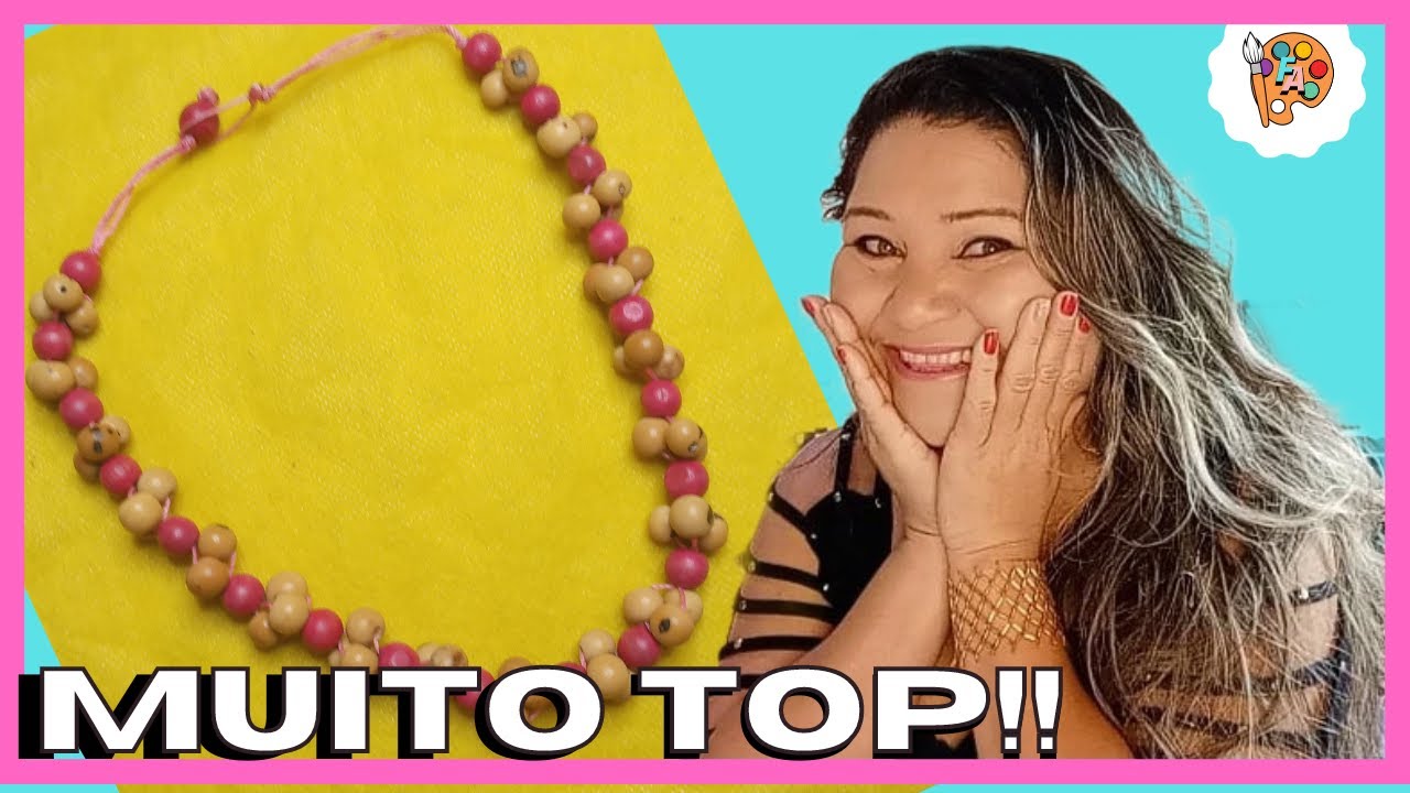 COMO FAZER COLAR COM SEMENTES DE AÇAÍ/BIJUTERIAS AFRO/VÍDEO 2/Fazendo Arte