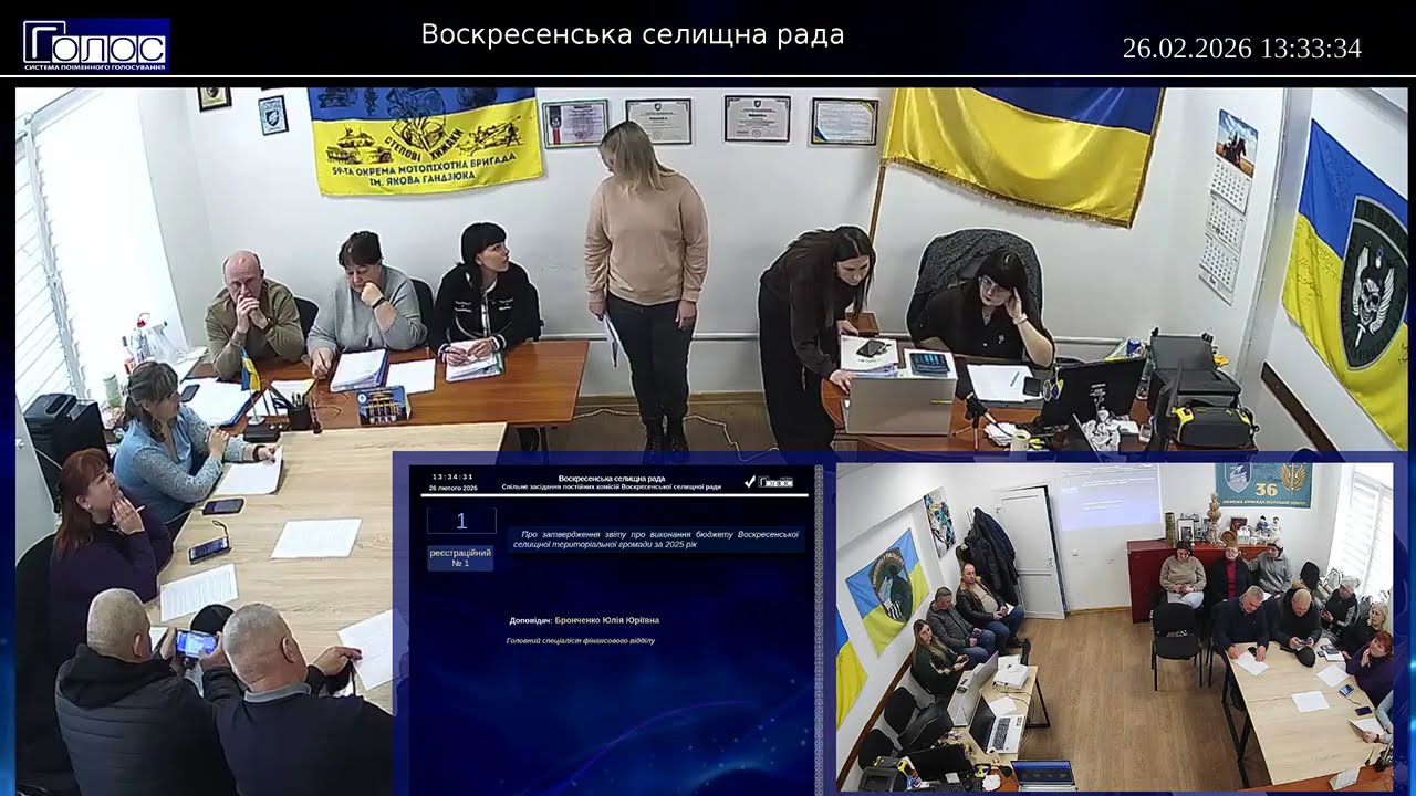 Спільне засідання постійних комісій Воскресенської селищної ради 26.02.2026 частина 1