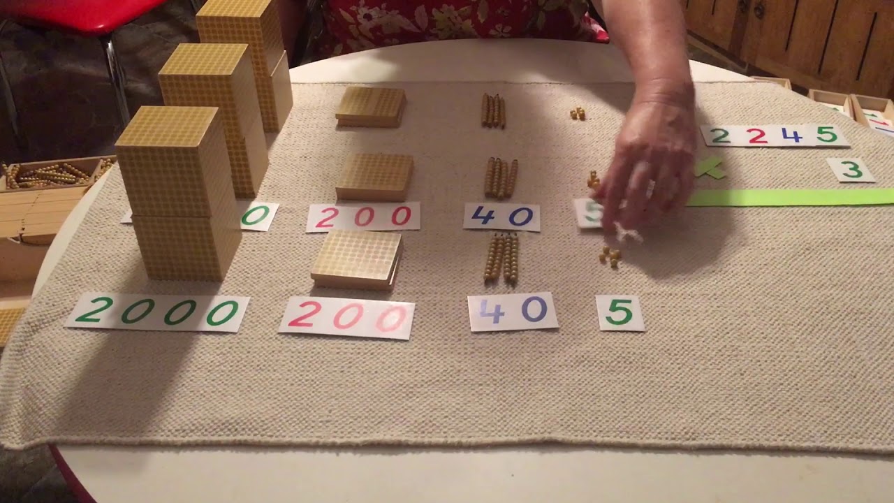 Montessori Golden Bead Material ( multiplication)