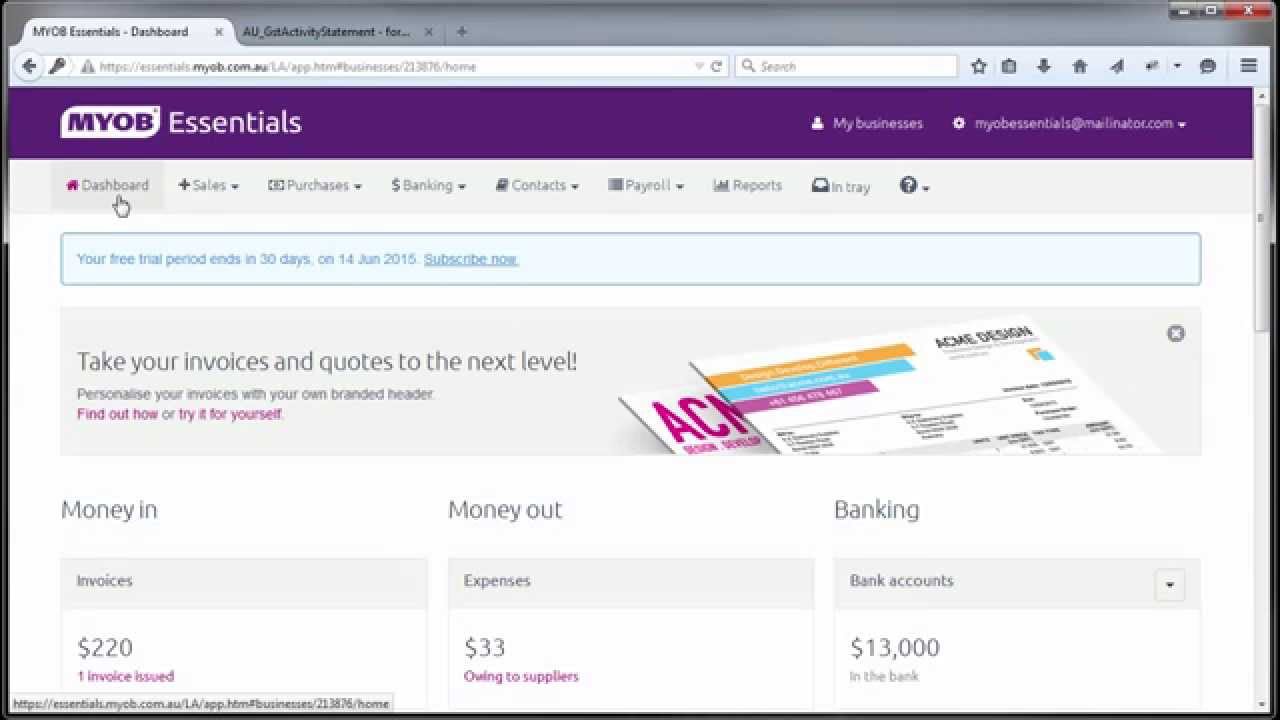 MYOB Essentials Course
