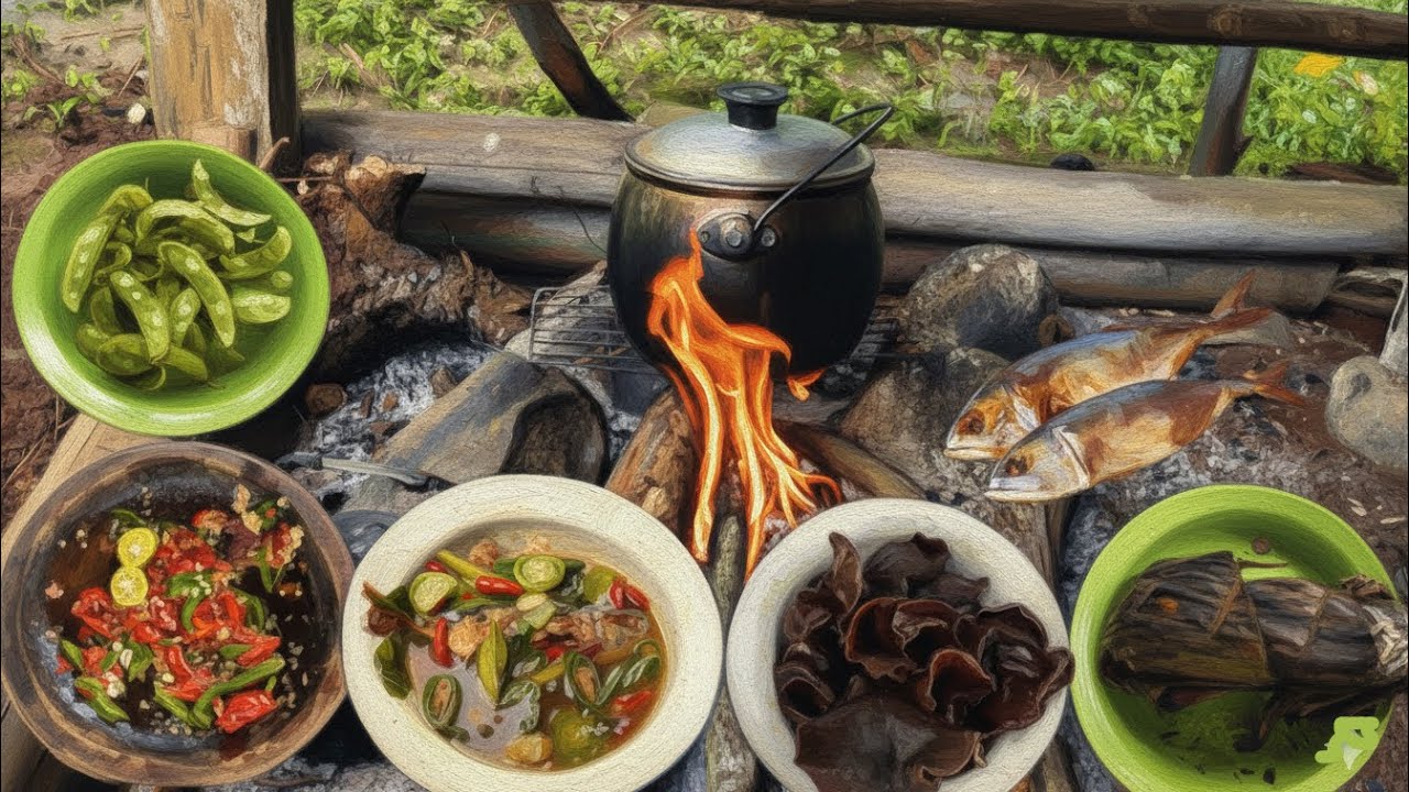ENDUULL‼️NASI LIWEUT,TU,UM PEDA BEUREUM,TUMIS JAMUR,SAMBEL GOANG,PEPES IKAN,LALAPAN DADAKAN 