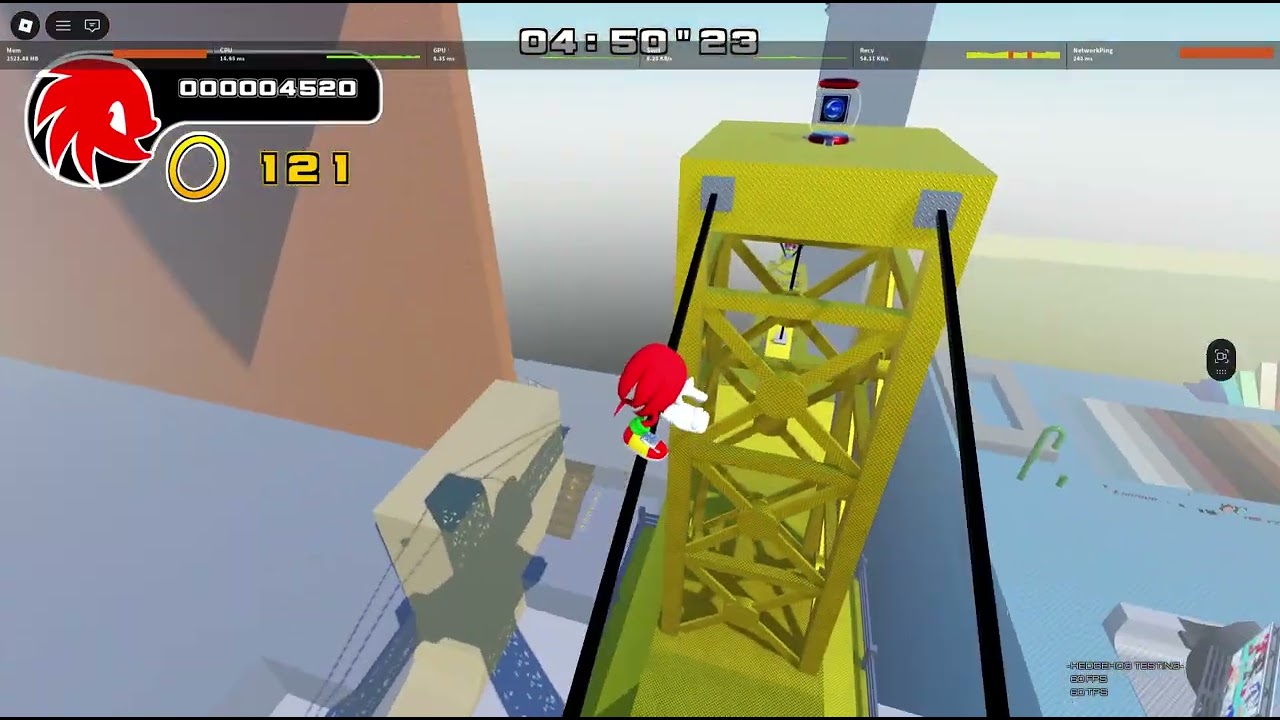 sonic testing - trying out knuckles for the first time