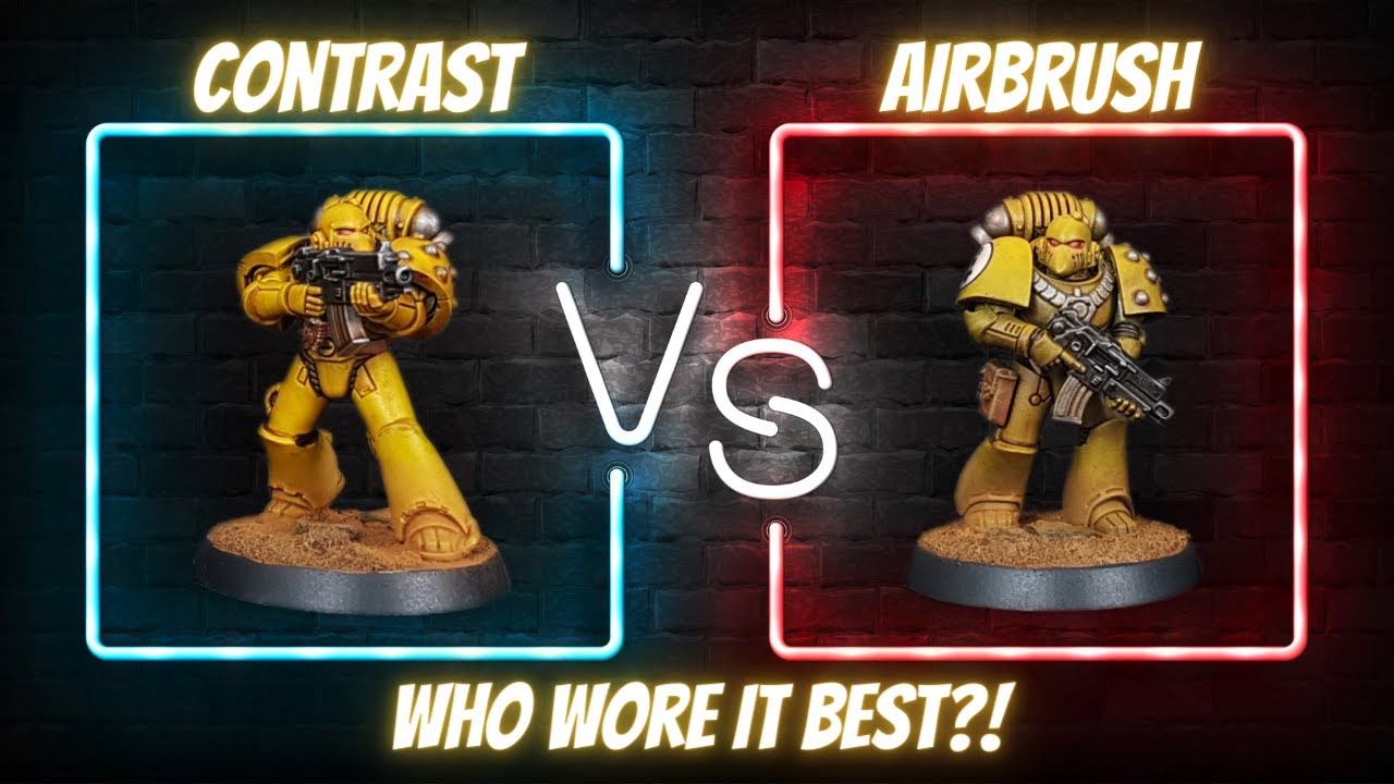 Painting Yellow - Airbrush vs NEW Contrast Paints