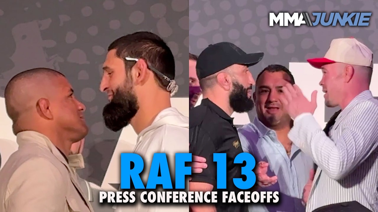 RAF 13 press conference faceoffs with Burns vs. Chimaev, Muhammad vs. Covington, more