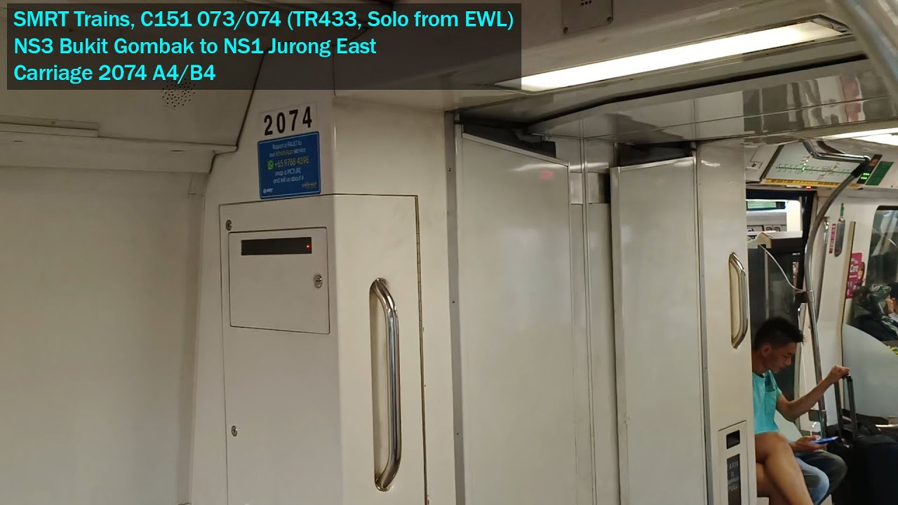 [Another Attempt at NSL] SMRT Trains - KHI C151 [073/074] [Bukit Gombak → Jurong East]