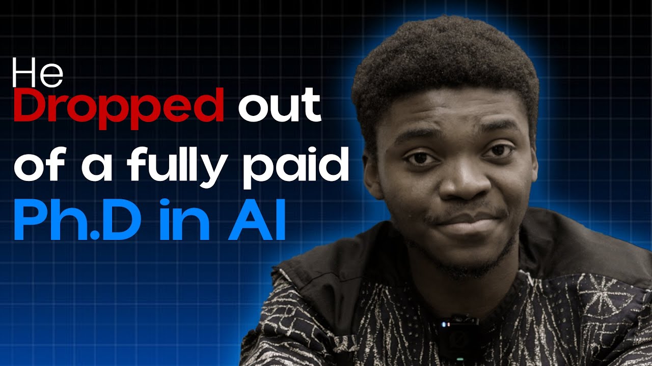 He dropped out of a Ph.D in AI to start a Youtube Channel and an AI Startup in Fintech