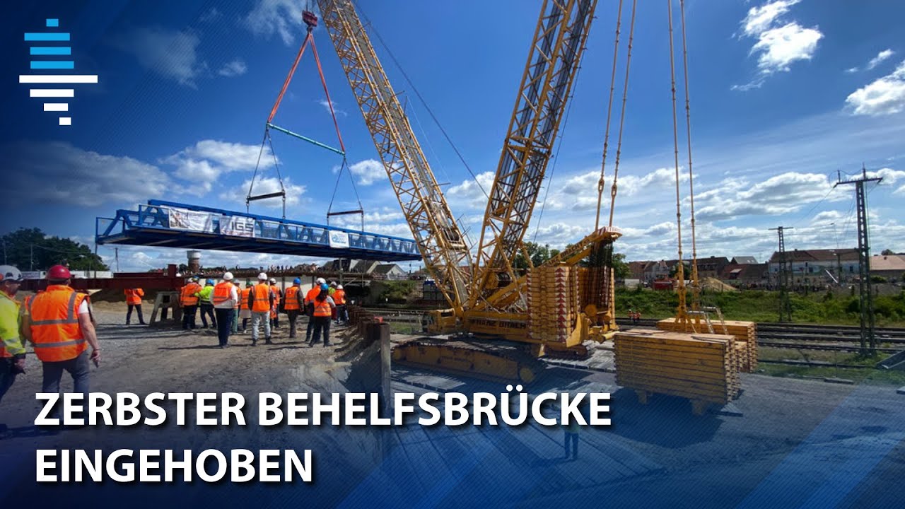 Bald rollt der Verkehr &uuml;ber die neue Br&uuml;cke in Ro&szlig;lau