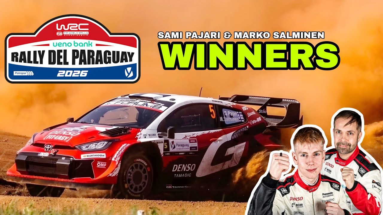 Sami Pajari & Marko Salminen WINNERS WRC UENO RALLY DEL PARAGUAY 2026