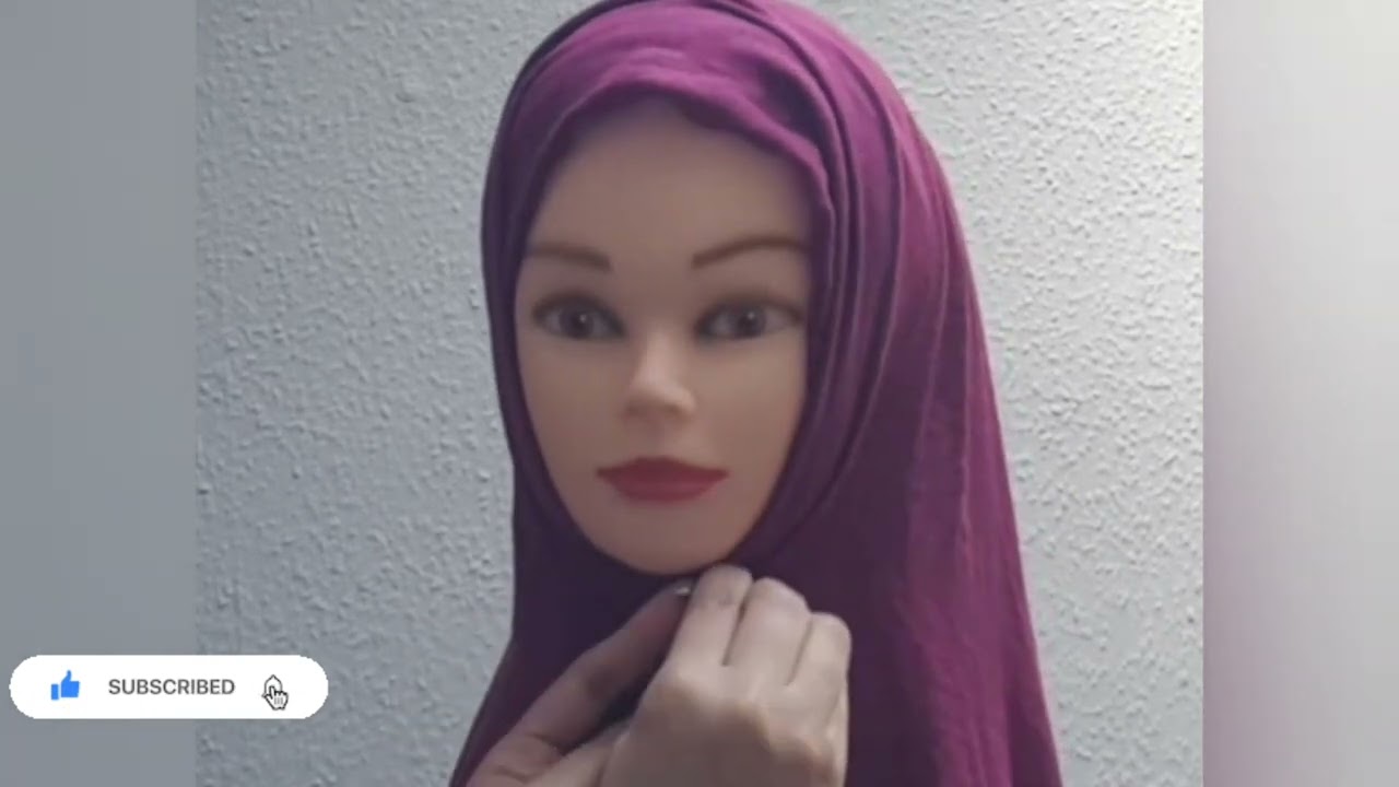 Easy hijab style with border scarf | one side border hijab style |