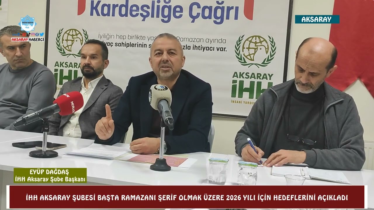 Aksaray İHH olarak Ramazan ayında yapacağımız çalışmalarımız hakkında basın açıklaması yaptık