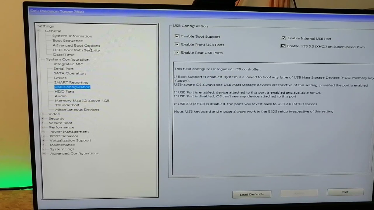 How to Configure the BIOS of dell t7810