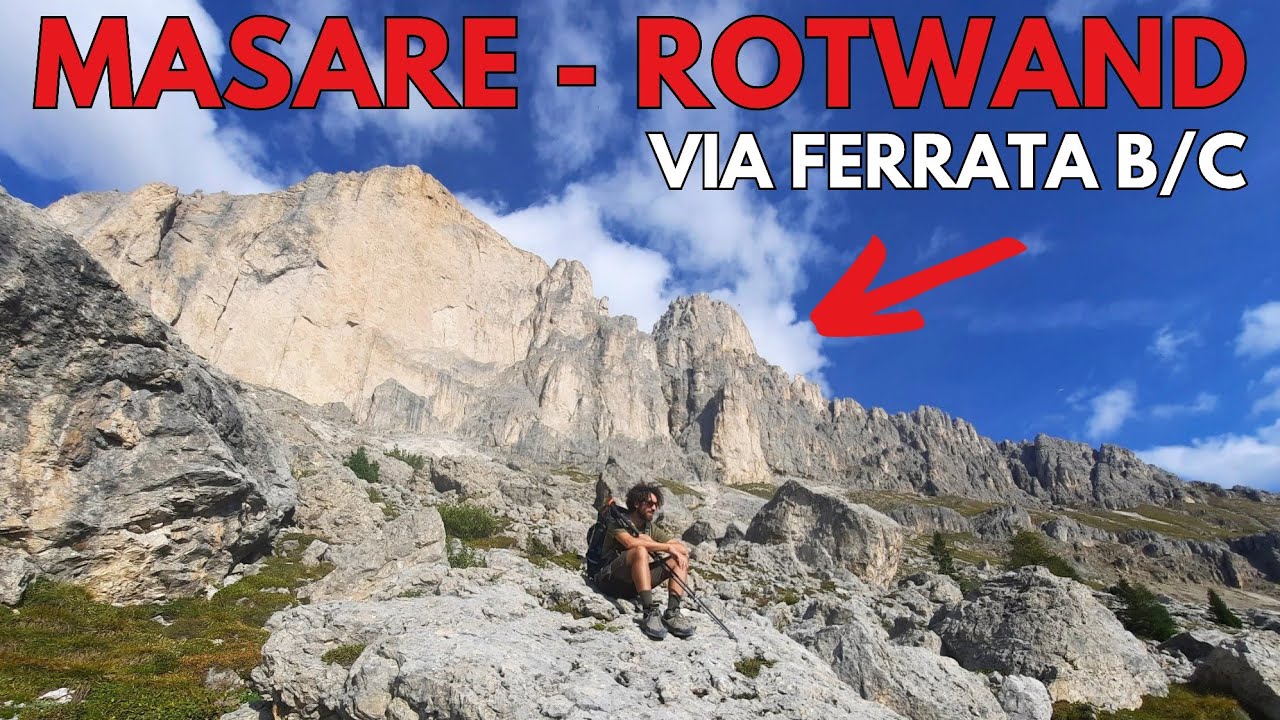 MASARE Klettersteig B/C zur ROTWAND B/C und A - Klettersteig highlight in den Dolomiten