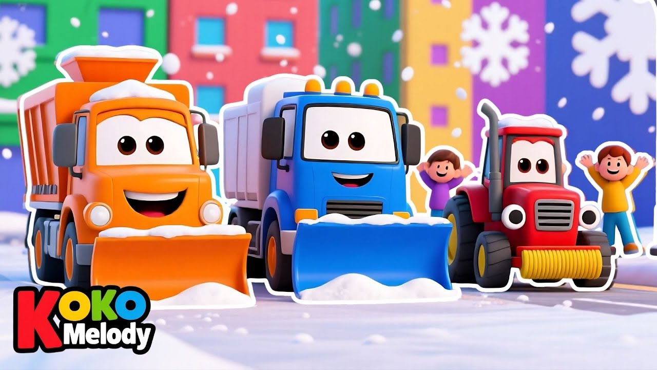 HÚÚÚ! ZIMA JEDE! 🚜❄️ Písnička pro děti o zimních strojích | Zimní parta