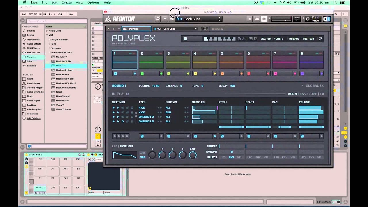 NI Polyplex with Ableton Push